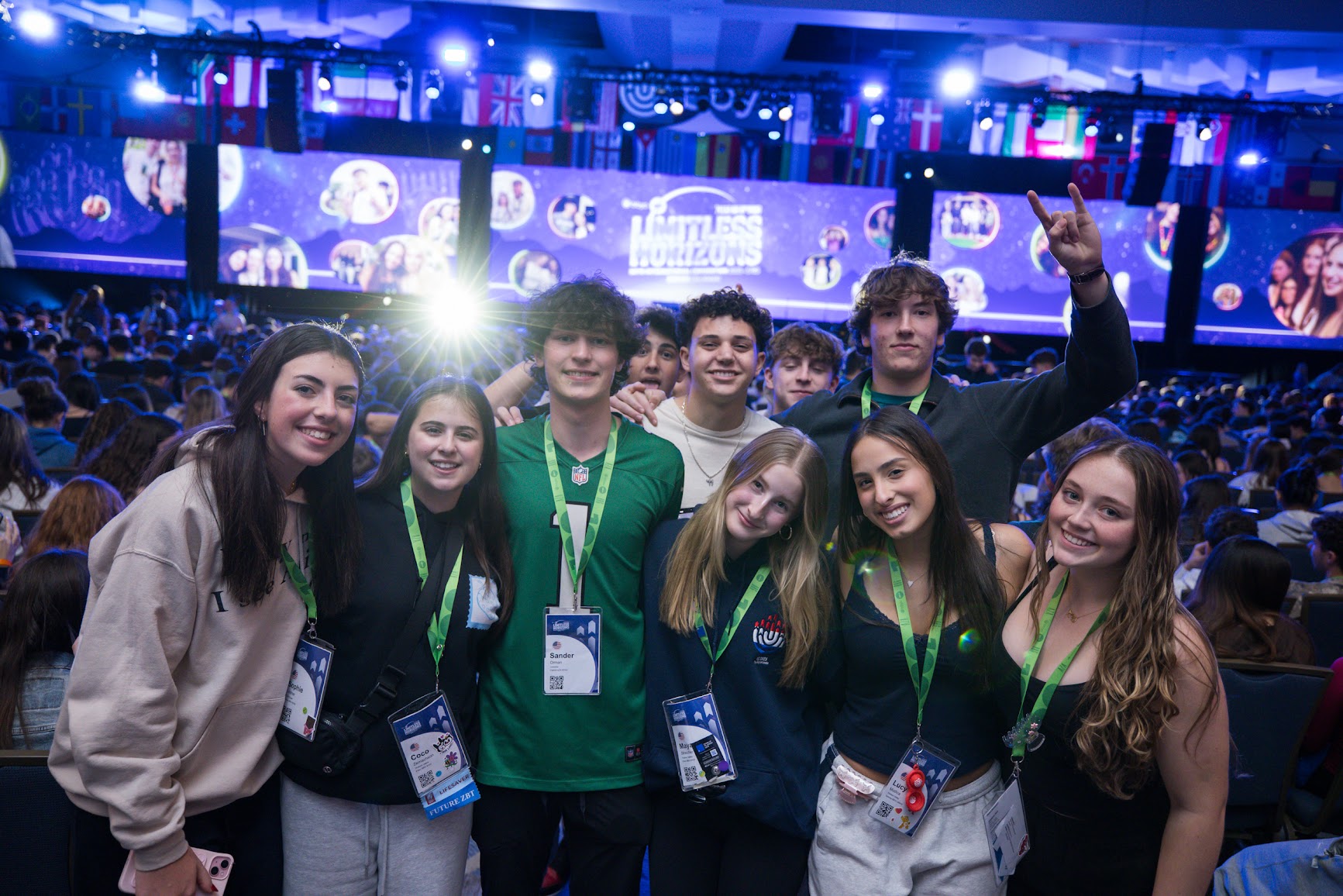 Group of people celebrating on stage