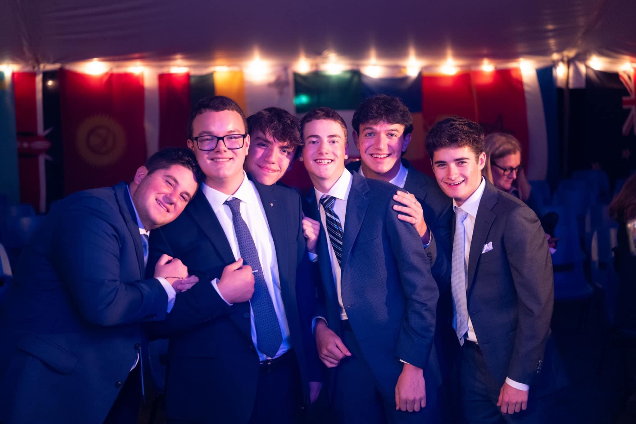 Group of people celebrating on stage