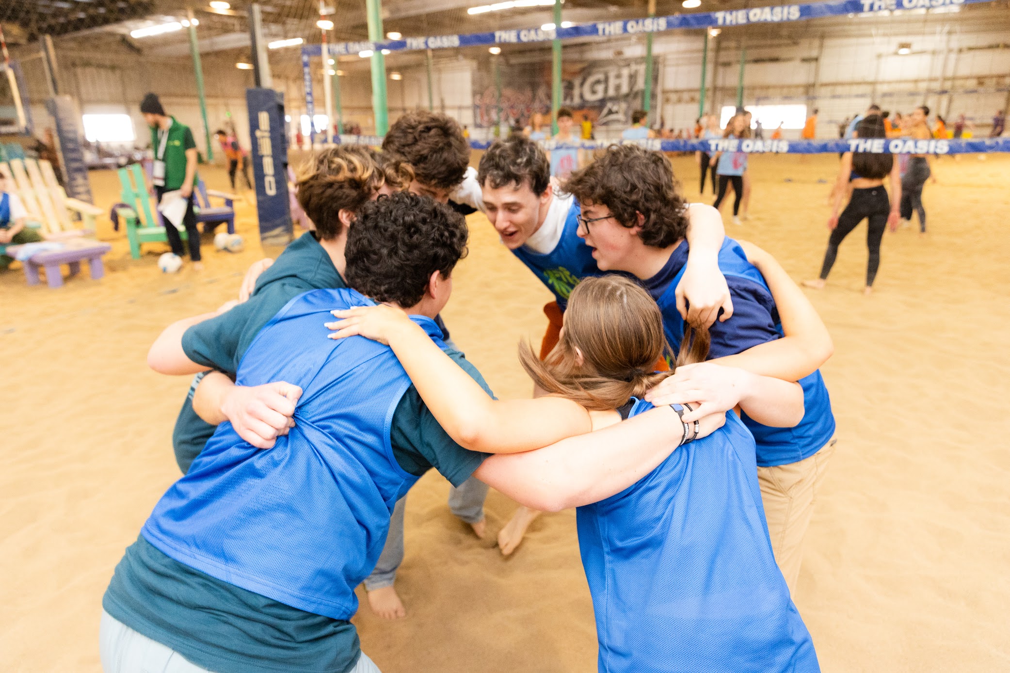 Group of people celebrating on stage